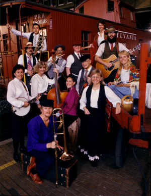 the old world folk band posing